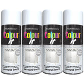 4X Paint Factory Antique White Gloss Spray Paint 400ml Spray Paint